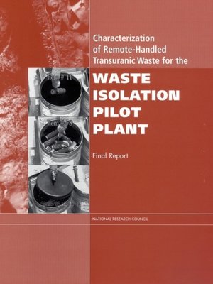 cover image of Characterization of Remote-Handled Transuranic Waste for the Waste Isolation Pilot Plant